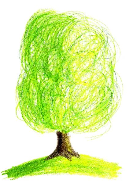 Crayon tree — Stock Photo, Image