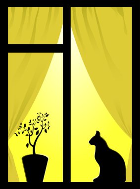 Yellow window clipart