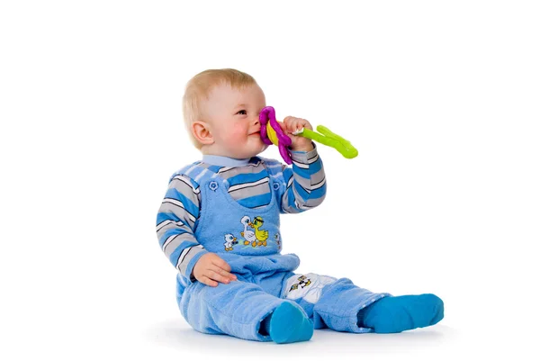 Dítě hraje s hračkou — Stock fotografie