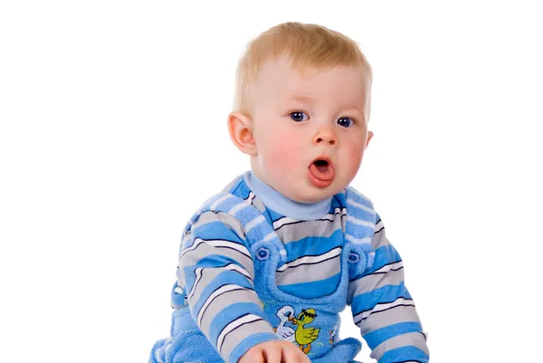 Маленький ребенок кашляет. — стоковое фото