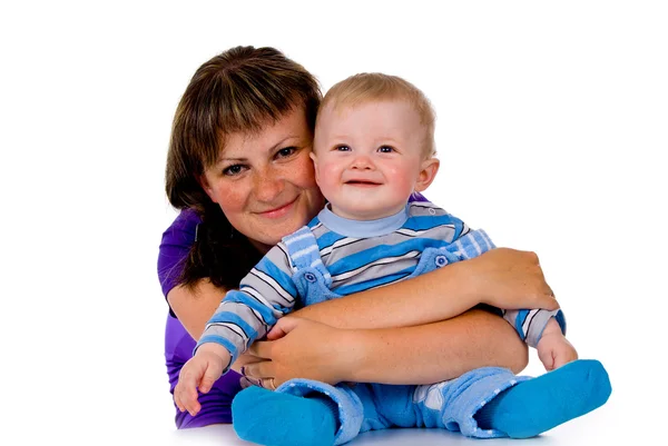 Mother hugging a small child — Stock Photo, Image