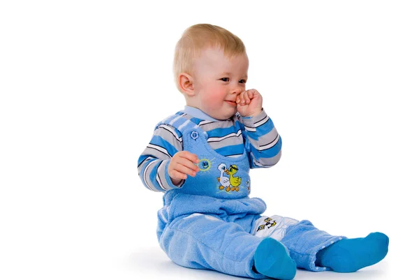Dziecko pociera nos — Zdjęcie stockowe