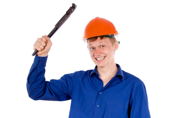 An employee poses — Stock Photo, Image