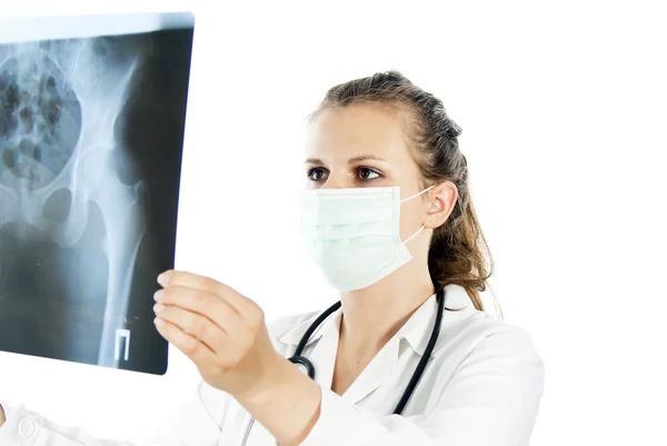 stock image Doctor with x-ray photograph