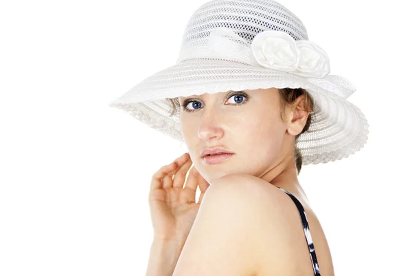 Girl in the hat — Stock Photo, Image