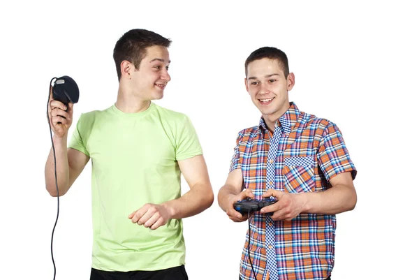 Dos chicos jugando el juego —  Fotos de Stock