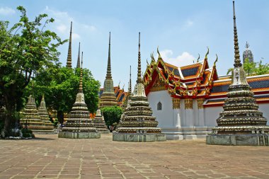 View of Wat Pho, Bangkok, Thailand. clipart