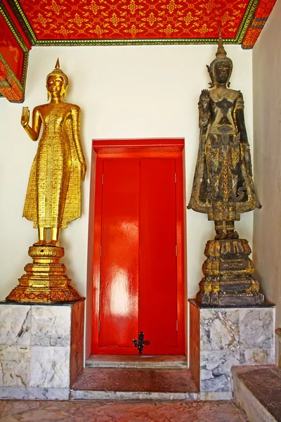 Golden Buddharupa and Black Buddharupa — Stock Photo, Image