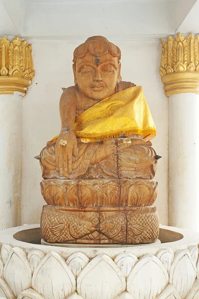 Wooden Buddharupa. — Stock Photo, Image