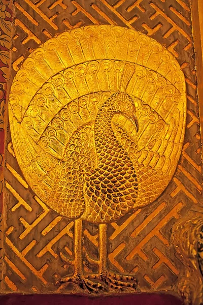 Thailändsk konst: Peacock — Stockfoto