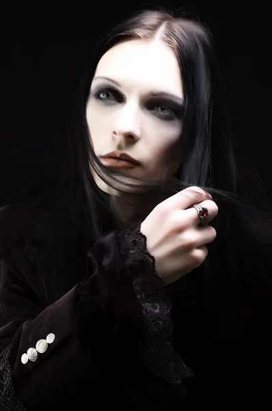 Young man in a vampire image — Stock Photo, Image
