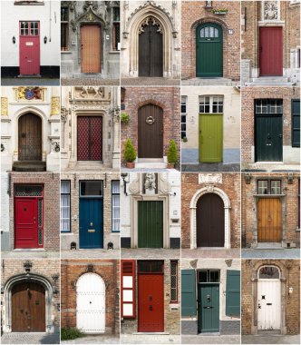 Doors from Bruges, Belgium. clipart