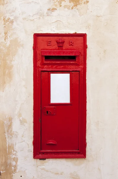 Röd brevlåda, malta — Stockfoto