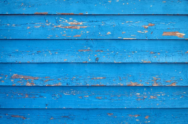 Stary niebieski malowane drewniane ściany — Zdjęcie stockowe