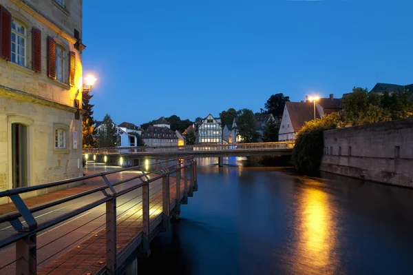 Bamberg op nacht — Stockfoto