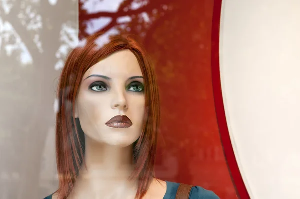 stock image Mannequin in store window.