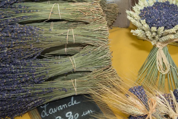 stock image Bunches of lavender on a market stall, Provence