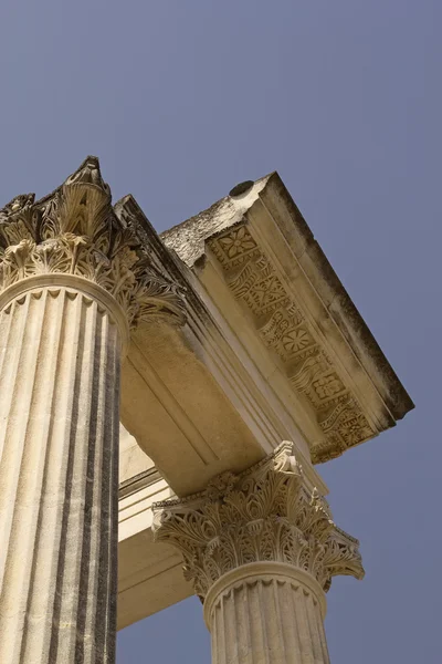 stock image Roman pillars in Glanum.. France.