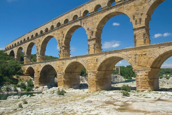 Vista geral da Pont du Gard (França ) — Fotografia de Stock