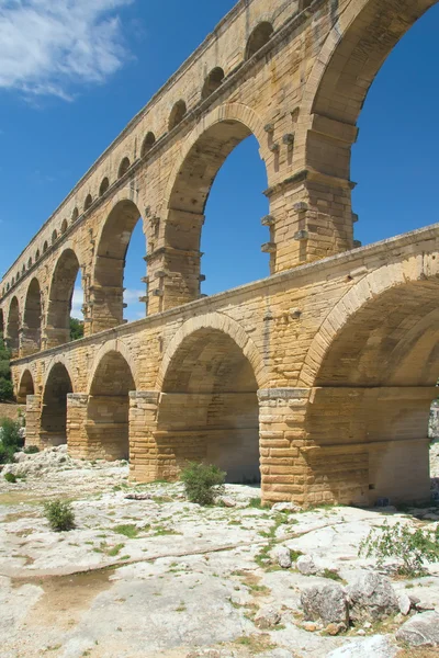 stock image General view of the Pont du Gard (France)