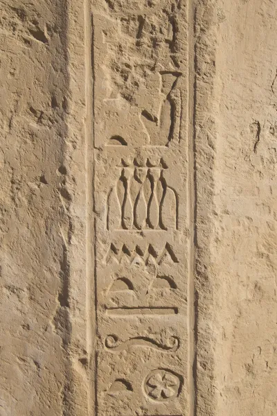 Eski Mısır hiyeroglifleri taşın üzerine kazınmış. — Stok fotoğraf