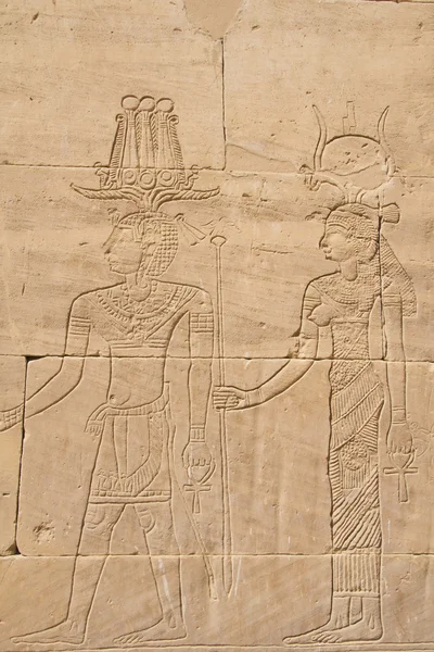 Él pinturas murales en templos egipcios —  Fotos de Stock