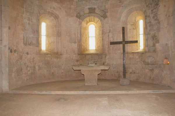 The interior of Abbey of Thoronet in Provence (France) — Stock Photo, Image
