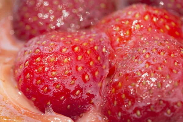 Dessert di fragole fresche — Foto Stock