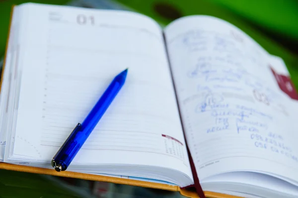 Notebook con pluma — Foto de Stock