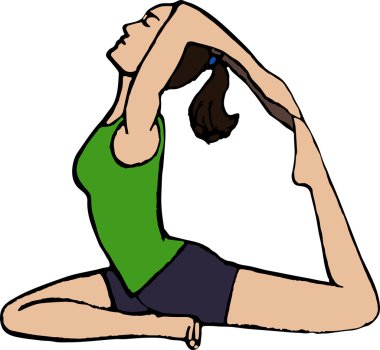 Pigeon pose clipart