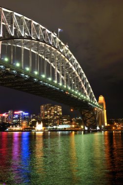 Sydney Harbor Bridge and Central Business District clipart