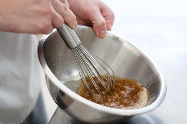 Preparation of sauces to a bowl — Stock Photo, Image