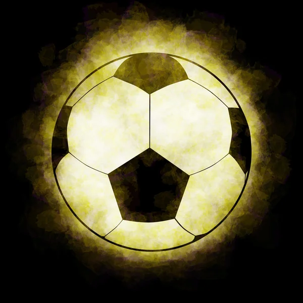 Золотий палаючий футбольний м'яч — стоковий вектор