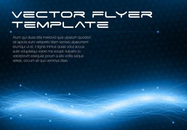 Abstract futuristic flyer template clipart