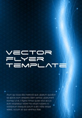 Abstract futuristic flyer template clipart