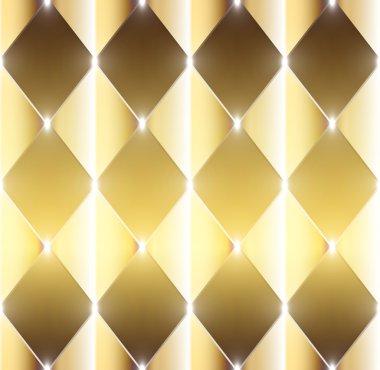 Abstract shining golden rectangles gold vector background clipart