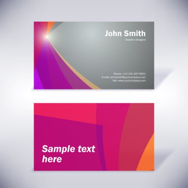 Colorful business-card clipart