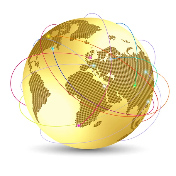 Глобальная интернет-концепция — стоковый вектор