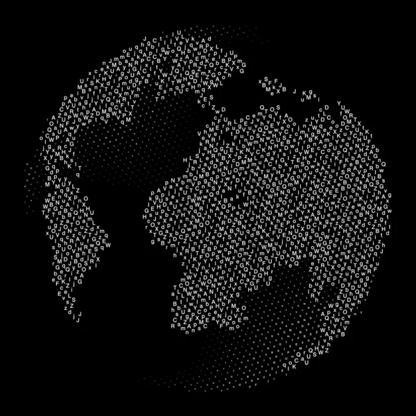 Terre lettres mosaïque — Image vectorielle