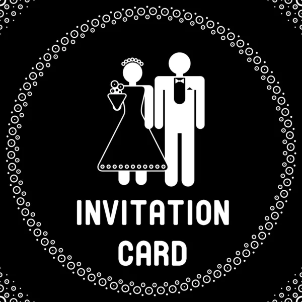 Grappige bruiloft uitnodigingskaart — Stockvector