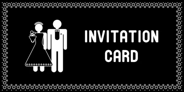 Funny wedding invitation card — Stock Vector