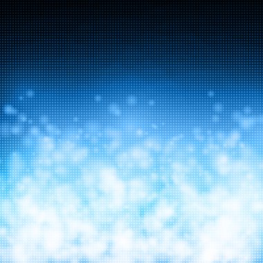 Bubles on blue technology background clipart