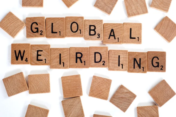 stock image Global Weirding words with tiles