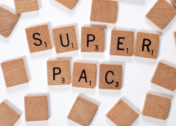 Nytt ord: superpac — Stockfoto