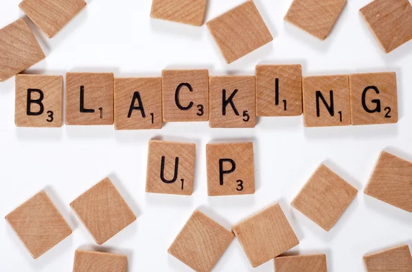 New phrase: Blacking up — Stock Photo, Image