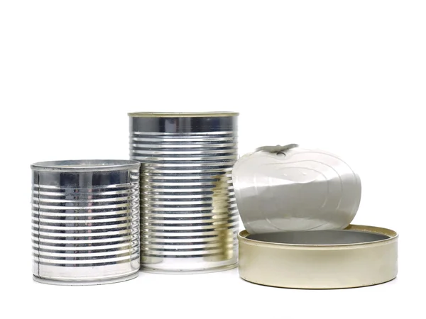 Empty metal cans — Stock Photo, Image