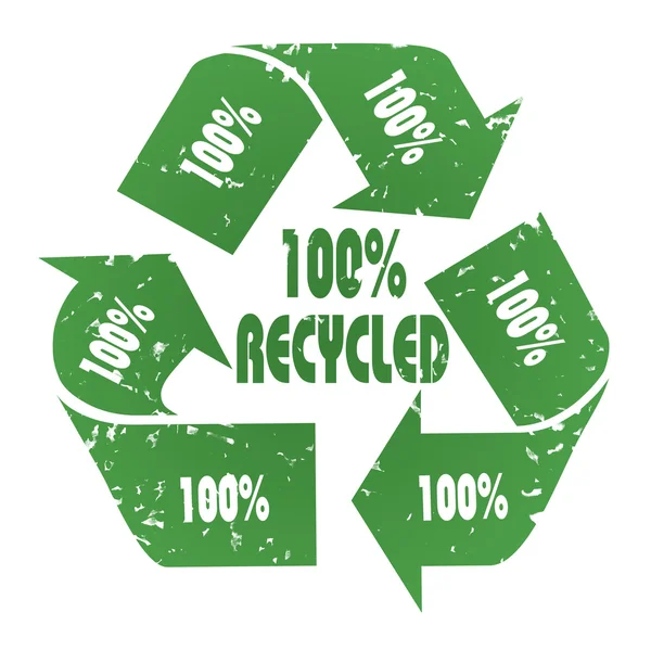 100% recycelt — Stockfoto