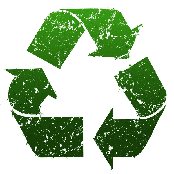 Groen recycle teken — Stockfoto