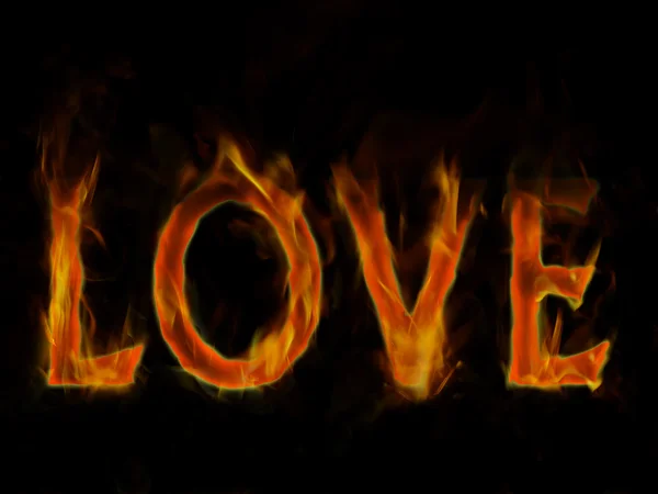 Αγάπη στην πυρκαγιά — Φωτογραφία Αρχείου