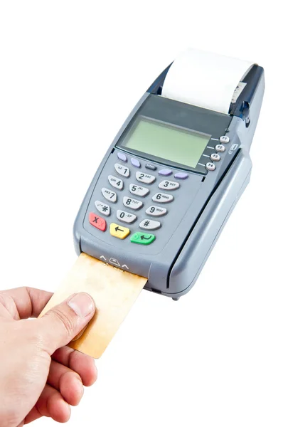 Zahlungsautomat mit Clipping-Pfad schließen — Stockfoto